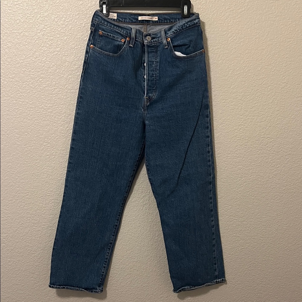 Vintage Big E Levi's Dark Blue Straight Jeans